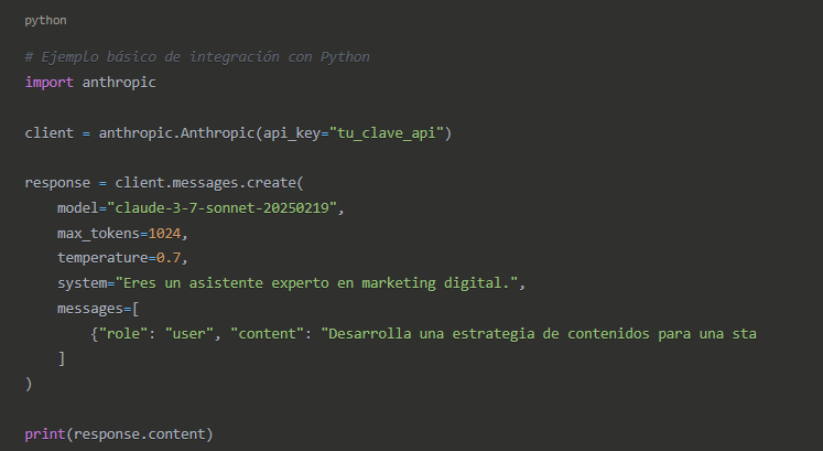 Curso Completo: Claude 3.7 Sonnet - Domina el modelo de IA más avanzado en 2025 2 Integracion Claude