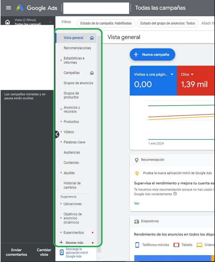 Vista general de Google Ads