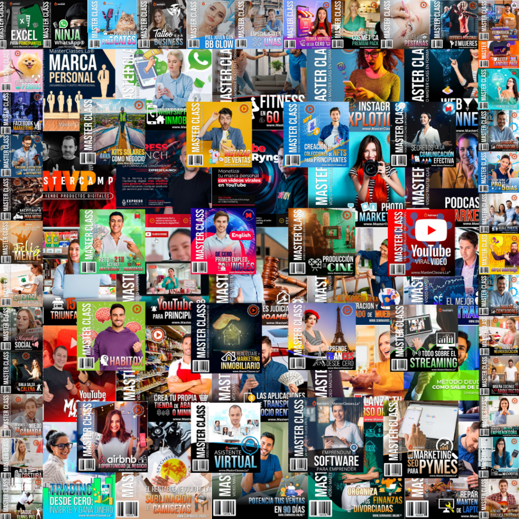 Ponemos a tu disposición una parilla de más de 1.500 cursos para que puedas comercializar y ganar el 80% en comisión